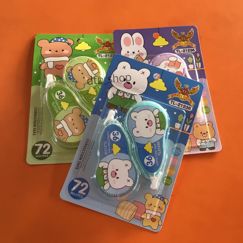 เทปลบคำผิด เทปลบปากกา 1 แพ็ค 2PCS คุ้มมาก ลิขวิด อุปกรณ์การเรียน