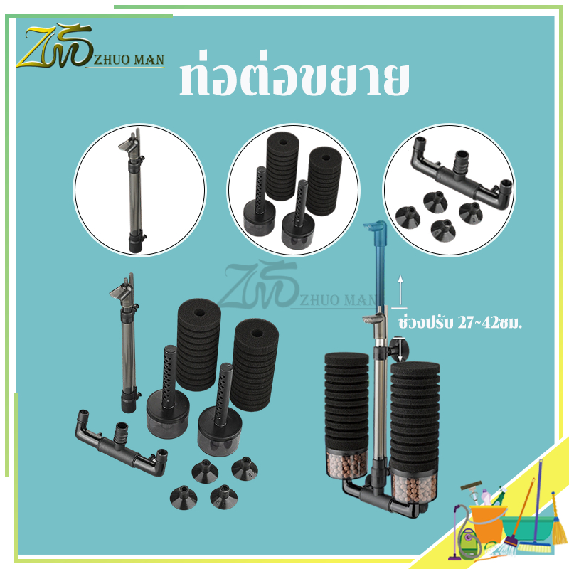 กรองแขวน ตัวกรองตู้ปลา กรองน้ําตู้ปลา กรองฟองน้ำอย่างดี ช่วยกรองให้น้ำใส เพิ่มออกซิเจน อุปกรณ์​ตู้ปลา กรองฟองน้ำตู้ปลา - รูปที่ 3