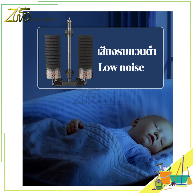 กรองแขวน ตัวกรองตู้ปลา กรองน้ําตู้ปลา กรองฟองน้ำอย่างดี ช่วยกรองให้น้ำใส เพิ่มออกซิเจน อุปกรณ์​ตู้ปลา กรองฟองน้ำตู้ปลา - รูปที่ 6
