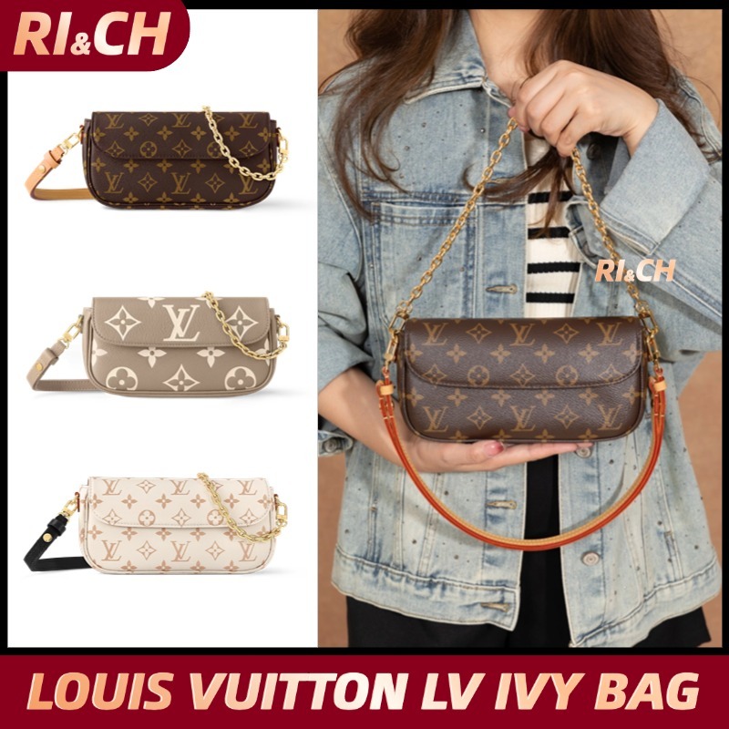 LOUIS VUITTON กระเป๋าสตางค์สายโซ่รุ่น Ivy LV Wallet On Chain Ivy Monogram Shoulder Bag