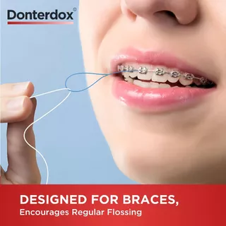 Donterdox - ชุดห่วงนำไหมขัดฟันและไหมขัดฟัน รุ่น Complete Floss Kit - ห่วงนำไหมขัดฟัน 25 ชิ้น และ ไหมขัดฟัน 25 เมตร