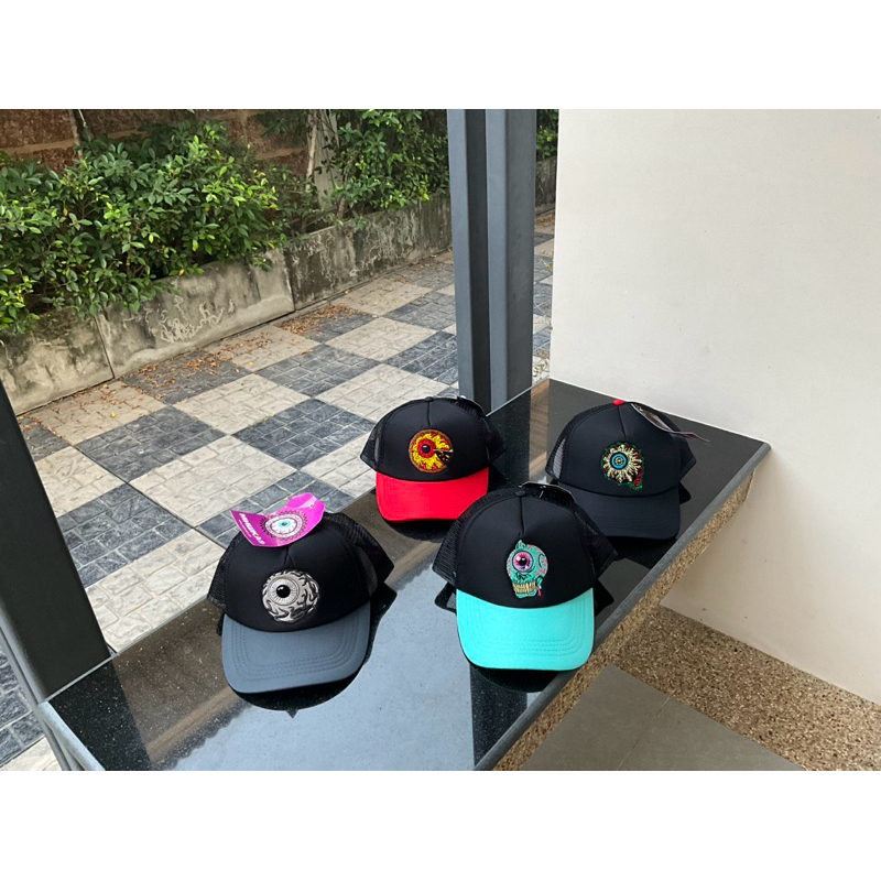 หมวกตาข่าย Mishka ลายปัก ปีกโค้ง ของแท้มือ1