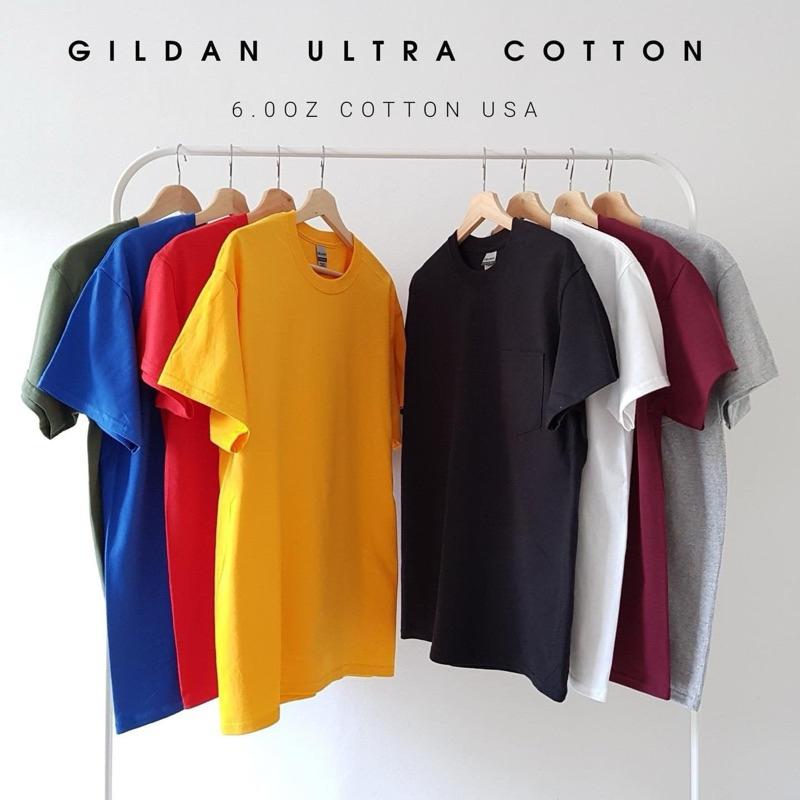 เสื้อยืดรุ่น Gildan Ultra Cotton ไซส์ยุโรป