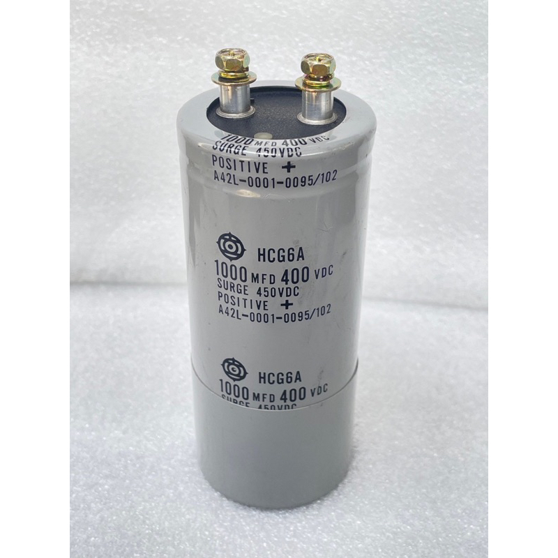 (1ตัว) C 1000UF 400VDC 1000MFD 400VDC 450VDC คาปาซิเตอร์ แบบขันสกรูHitachi 1000UF 400V C1000UF400V C