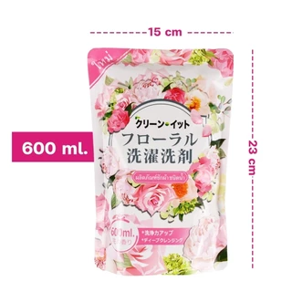 Kleenit น้ำยาซักผ้าคลีนอิท 9600 มล.(600มล.x16ซอง) กลิ่นกุหลาบ ทำความสะอาดผ้า Clean ขจัดคราบ