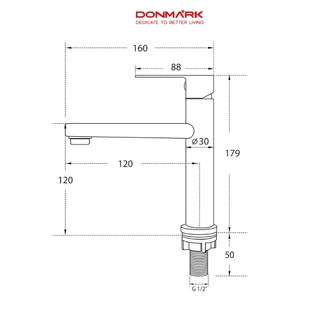 DONMARK ก๊อกน้ำอ่างล้างหน้าคอยาว ด้ามยก ปัดซ้าย/ขวา มีให้เลือก 4 สี รุ่น A-1704K