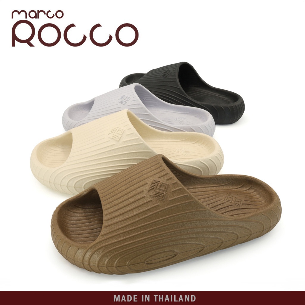 Marco Rocco รองเท้าแตะแฟชั่น รองเท้าพื้นนิ่ม รองเท้าหัวหมวก สำหรับผู้ชายและผู้หญิง พื้นหนา เหมาะทุกฤดู รุ่น MR8009