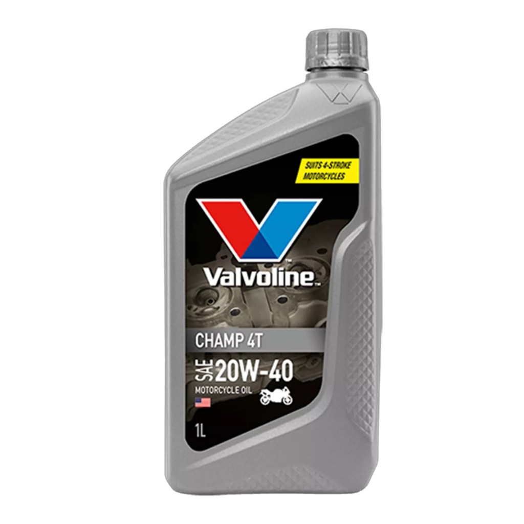 น้ำมันเครื่องรถมอเตอร์ไซค์ Valvoline Champ 4T 20W-40 ขนาด 0.8 ลิตร
