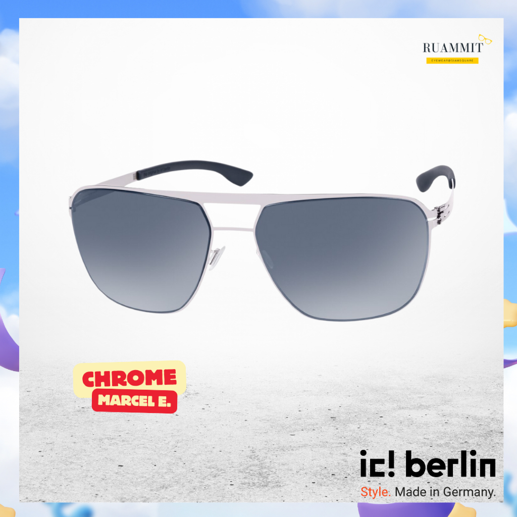 แว่นกันแดด ic! berlin รุ่น Marcel E. สี Chorme ของแท้ จัดส่งฟรี!!
