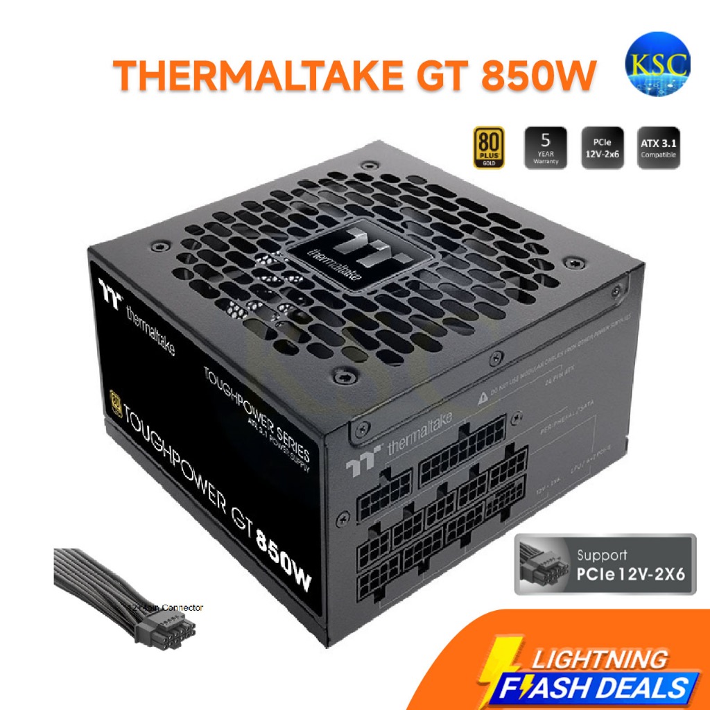 ส่งด่วน PSU THERMALTAKE TOUGHPOWER GT 850W / 750W  BLACK / SNOW 80 PLUS GOLD ATX 3.1 POWER SUPPLY