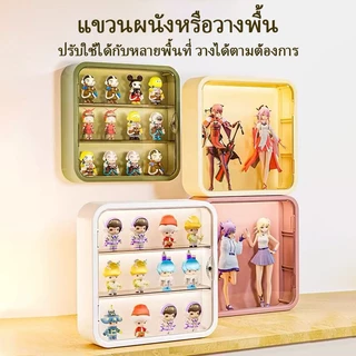 กล่องใส่โมเดลติดผนัง โชว์ของเล่น ของสะสม แบบแขวนผนัง กันฝุ่นกันความชื้น มีฝาปิด ไม่ต้องติดตั้ง ที่ใส่ของ และเก็บของ PET