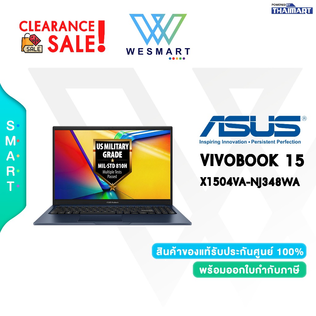 (Clearance) ASUS NOTEBOOK (โน้ตบุ๊ค) VIVOBOOK 15 X1504VA-NJ348WA : Demo ตัวโชว์ / ประกันศูนย์ ASUS 2