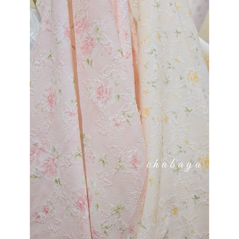 ผ้าแจ็คการ์ดเนื้อโพลี ผ้าทิ้งตัว ยับยาก หน้ากว้าง60นิ้ว ขายเป็นหลา