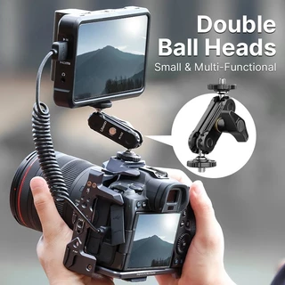Ulanzi R102 Double Head Clamp แคลมป์ 2 หัว ต่อไมค์ ไฟเซลฟี่ รองรับ Rig กล้อง และขาตั้งมือถือ