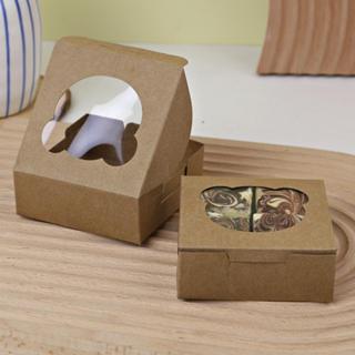 (20ใบ) กล่องบราวนี่ 1 ชิ้น หน้าต่างรูปหมี คราฟท์ / Box Journ…