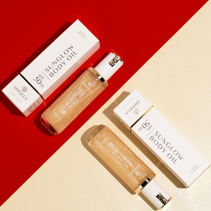 SHINELA กันแดดรูปแบบออยล์ SPF50 PA++++ กันน้ำ กันเหงื่อ