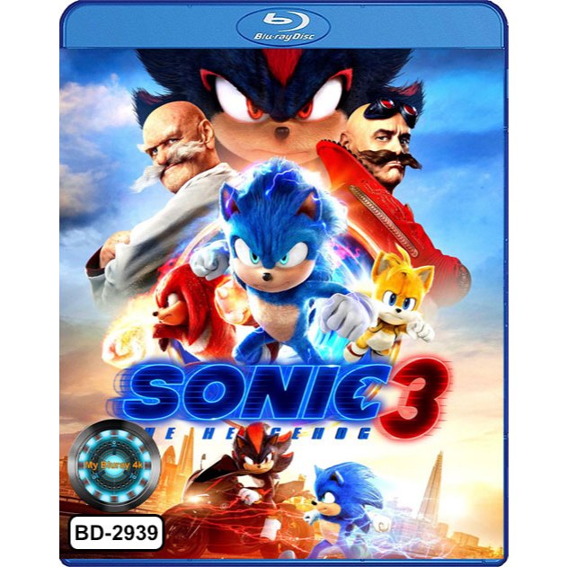 Bluray เสียงไทยมาสเตอร์ หนังใหม่ หนังบลูเรย์ Sonic The Hedgehog 3 โซนิค เดอะ เฮดจ์ฮ็อก 3