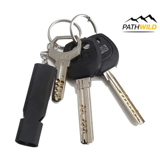 PATHWILD Aluminum Whistle พวงกุญแจนกหวีด ทรงแบน วัสดุอลูมิเนียม น้ำหนักเบามาก เหมาะพกติดตัวเพื่อใช้ยามฉุกเฉิน