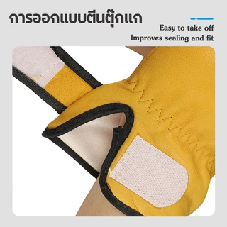 ถุงมือช่างเชื่อม สองชั้น ถุงมือหนังวัว ถุงมือช่าง ถุงมือทำงาน ต่อต้านการตัดป้องกันการลวก ถุงมือคนขับรถจักรยานยนต์