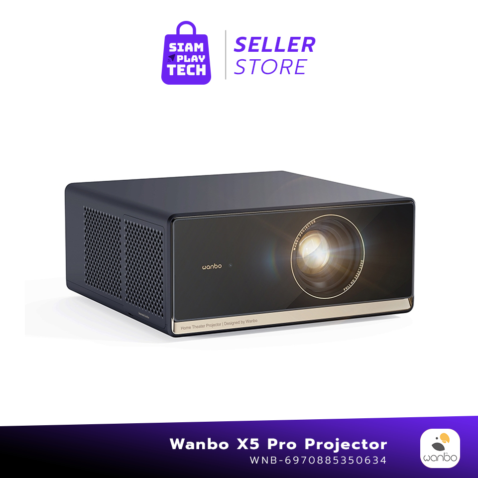 Wanbo X5 Pro Projector Full HD 4K โปรเจคเตอร์ความสว่างสูง 1100ANSI / Built-In / Google TV