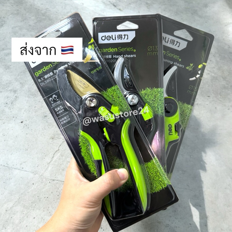 🔥พร้อมส่ง ใน 🇹🇭🔥 wasu.store24 WS049 Deli กรรไกรตัดกิ่งไม้ แต่งกิ่ง กรรไกรทำสวน 8 นิ้ว Pruning Shears