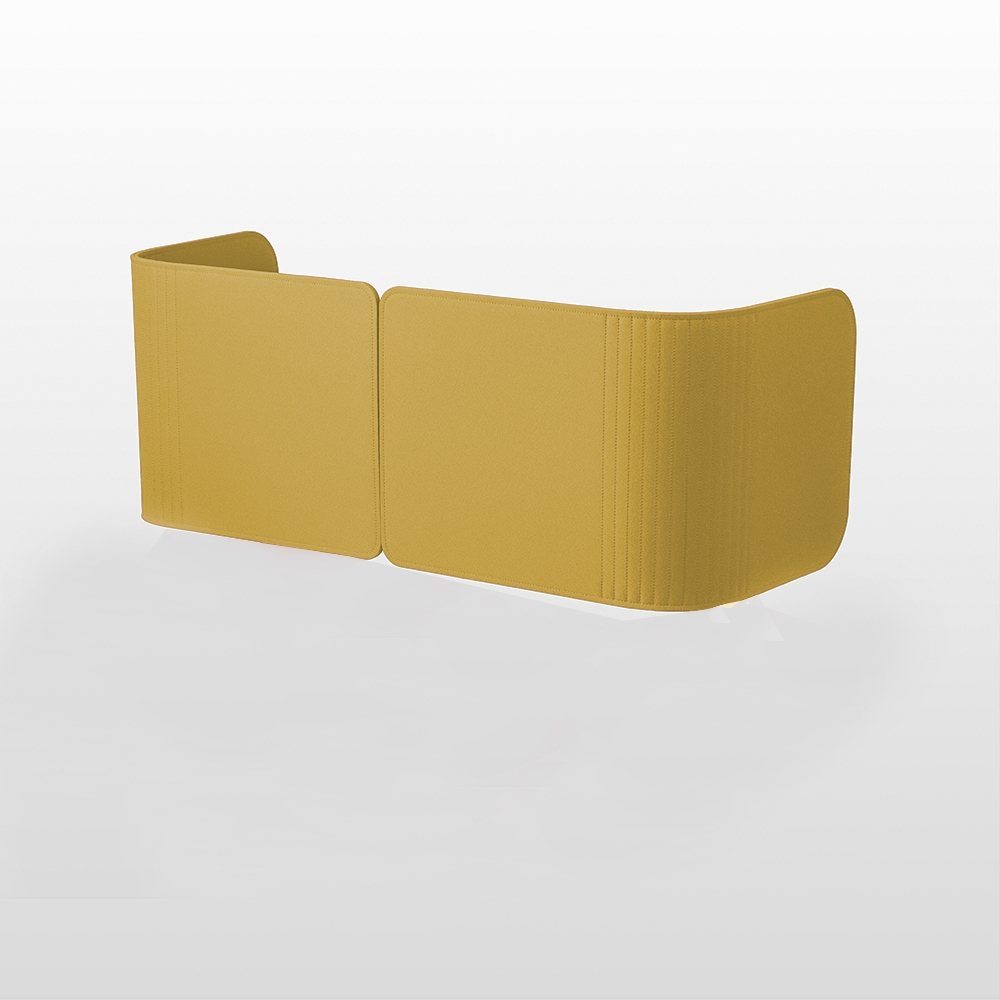 Modernform ฉากกั้นโต๊ะทำงานปรับระดับไฟฟ้า รุ่น FLEX Steelcase FLEX CURVED SCREEN-PAIR