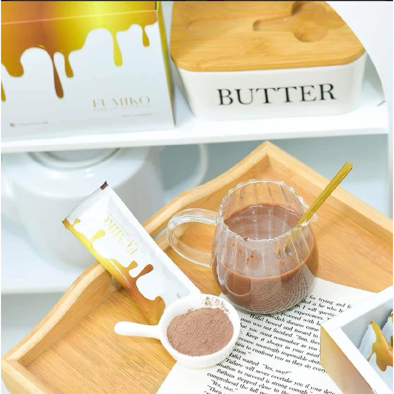 [ Fumiko] Hotcha dark chocolate โกโก้นำเข้าจากประเทศมาเลเซีย กล่อง 10 ซอง [พร้องส่ง] แท้เท่านั้น +ของแถม