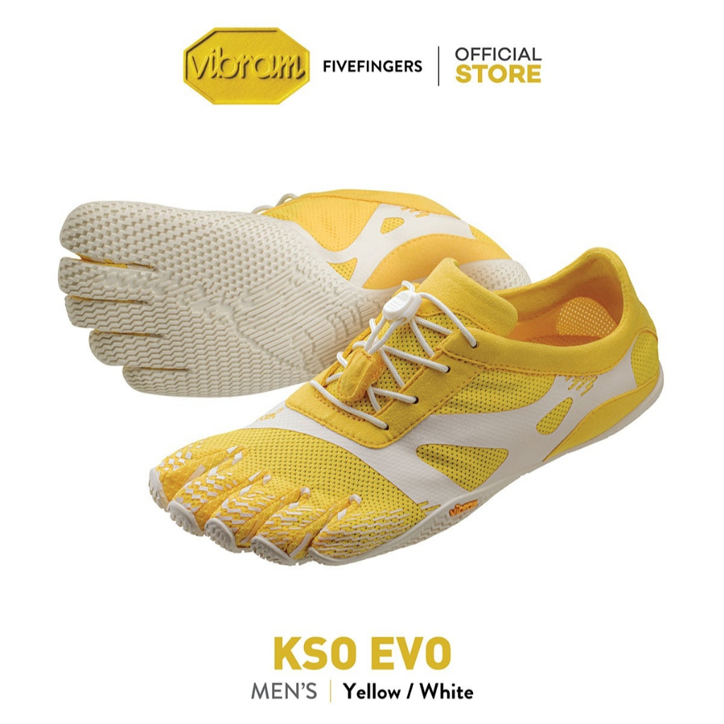 Vibram FiveFingers รองเท้าผู้ชาย รุ่น KSO EVO (Yellow/White) - 25M0705