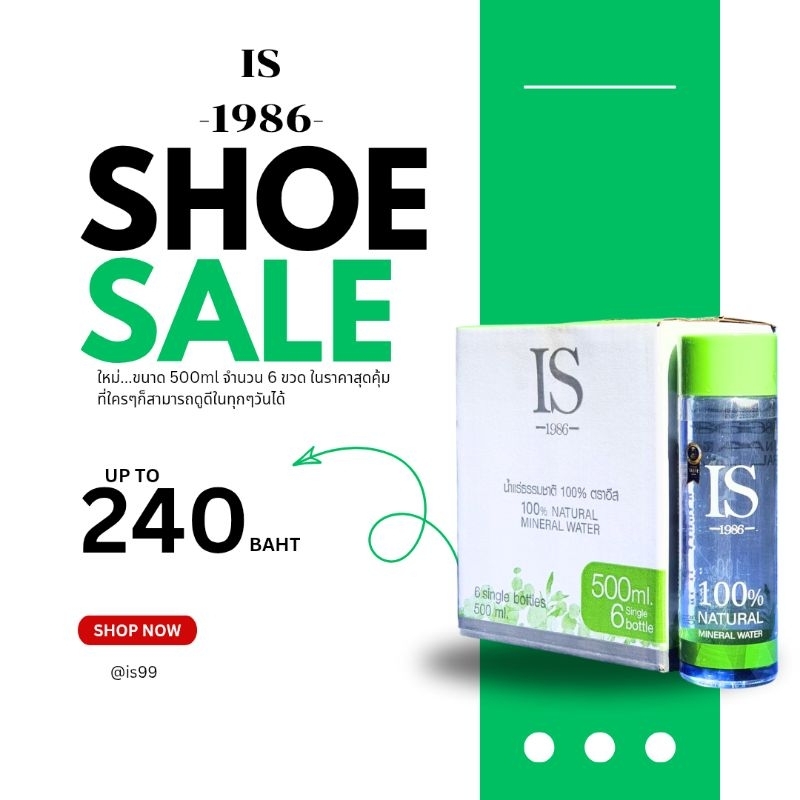 น้ำแร่ISขนาด500ml6ขวด