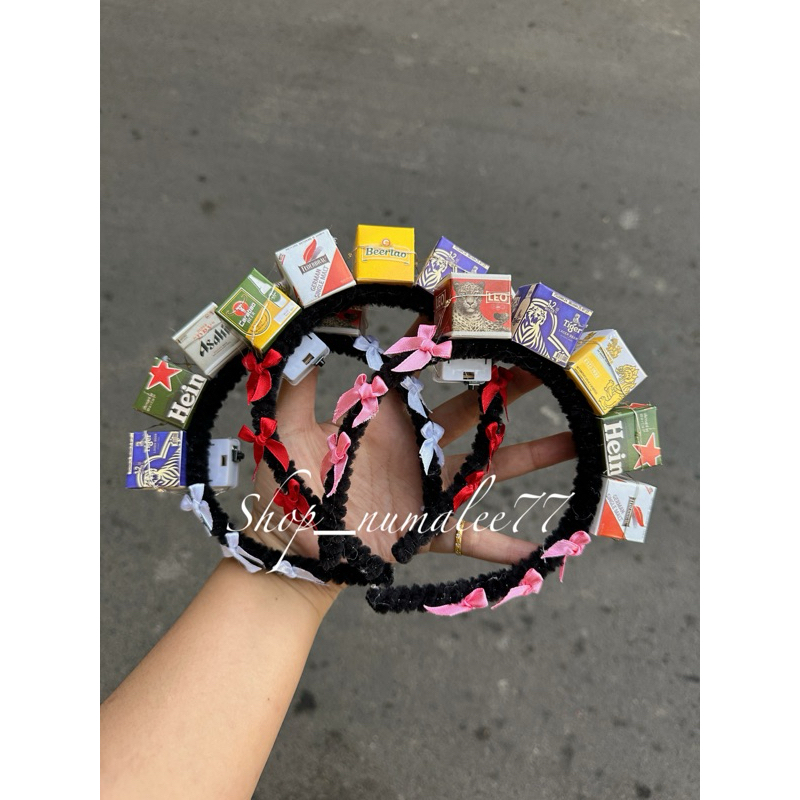 คาดผมลังเบียร์จิ๋ว มีไฟกระพริบ