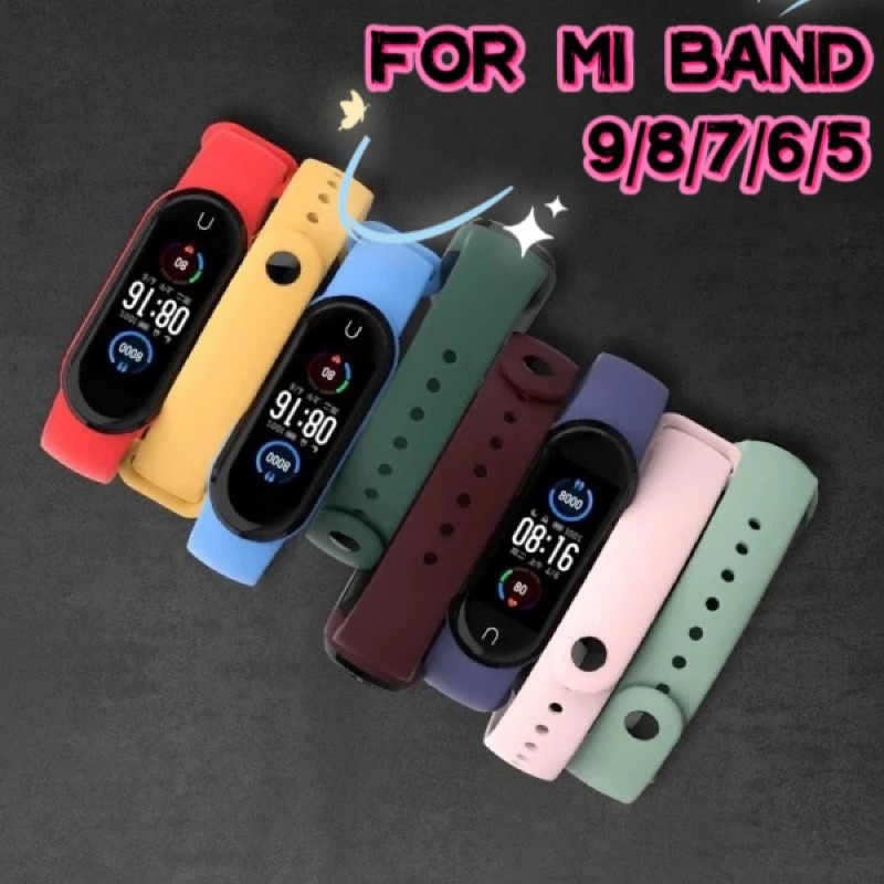พร้อมส่งจากไทย สายนาฬิกา ซิลิโคน สำหรับ Xiaomi Miband 7/6/5 สายนาฬิกา mi band 7 mi band 6 mi band 5 สาย mi7 mi6 mi5