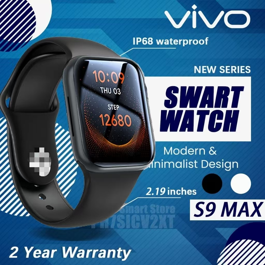 2024 ใหม่ VIV0 สมาร์ทวอทช์ Watch9 Max วอลล์เปเปอร์ที่กำหนดเอง โหมดการตรวจจับสุขภาพ โปรโมชั่นผลิตภัณฑ์ใหม่