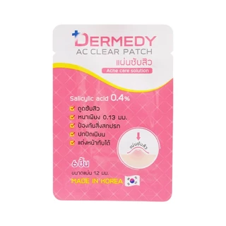 Dermedy Ac Clear Patch แผ่นแปะสิว เดอร์มีดี เอซี เคลียร์ แพทช์ (6 - 18 ชิ้น)