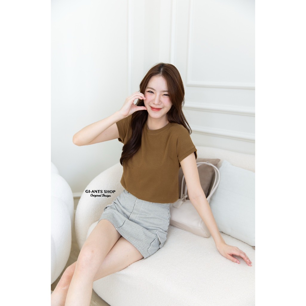 Gi-ants​ เสื้อยืดแขนในตัว สไตล์Uniqlo งานเบสิกใส่ง่ายได้ทุกวัน​ (GIA4C)​ ((อก 38”)) CARDIGAN_NISTA