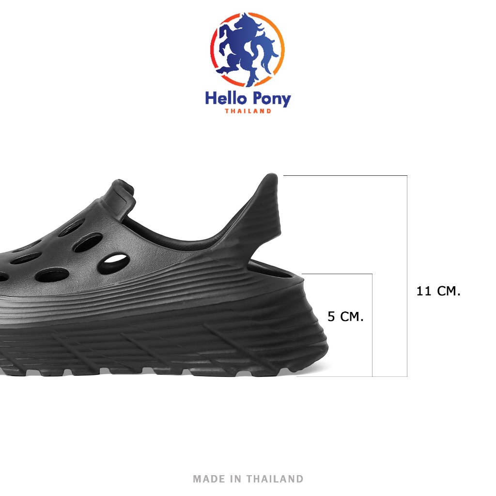 Hello Pony รองเท้ารัดส้น รองเท้าแตะ แฟชั่นผู้ชายผู้หญิง ยาง EVA พื้นหนานุ่ม น้ำหนักเบา รุ่น MHM4006