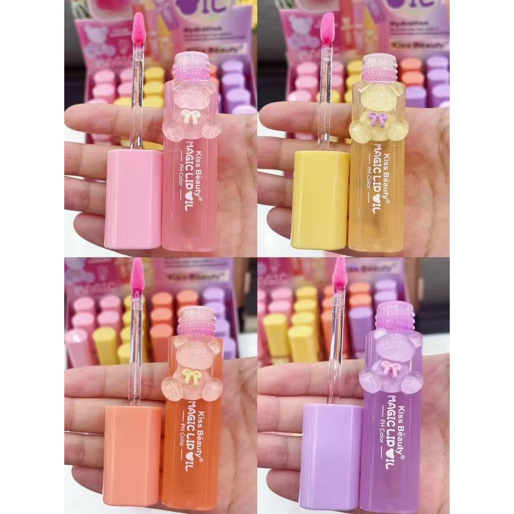 ลิปกลอสเปลี่ยนสี ลิปกลอสหมีสุดน่ารัก Kiss Beauty(คละเบอร์) 71438-03