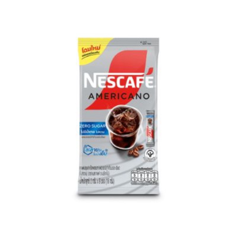 เนสกาแฟ อเมริกาโน่ สูตรไม่มีน้ำตาล NESCAFE Americano Zero Sugar 2 กรัม (9 ซอง/ถุง)