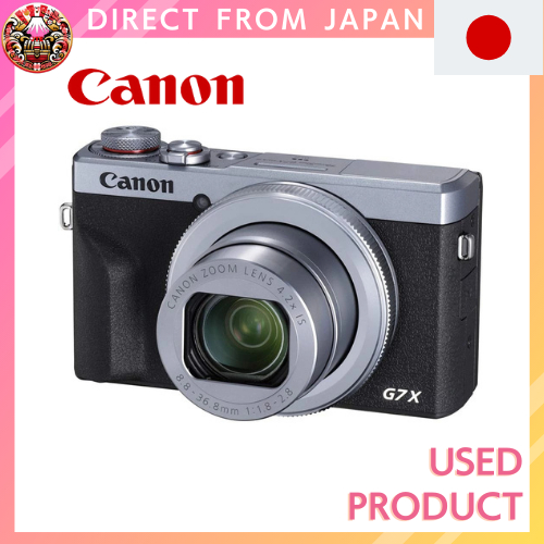 【Used】 Canon Compact Digital Camera PowerShot G7 X Mark III Silver 1.0-inch Sensor/F1.8 Lens/4.2x Op