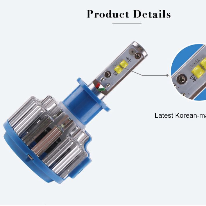 tk_auto หลอดไฟหน้ารถยนต์ LED T1 Turbo จำนวน1ข้าง มีขั้วให้เลือก H1 H3 H4 H7 H11 9005/HB3 9006/HB4 90