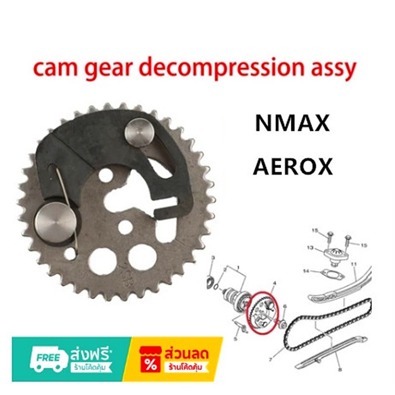 เหมาะสำหรับสเตอร์แคม Yamaha NMAX/AEROX,LC155 SNIPER155 EXCITER155 อุปกรณ์เสริมเฟืองไทม์มิ่ง
