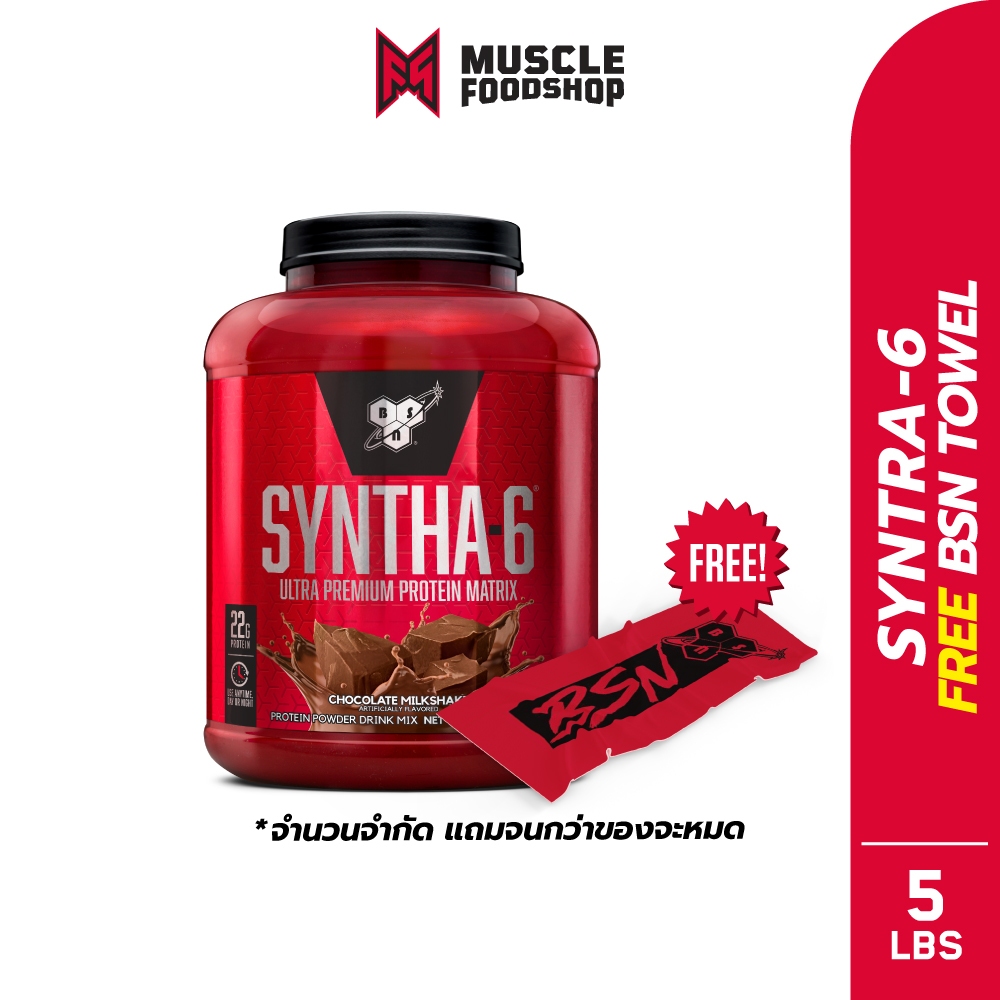 BSN Whey Protien Syntha-6 ขนาด 5lb มี 3 รสชาติ เวย์โปรตีน