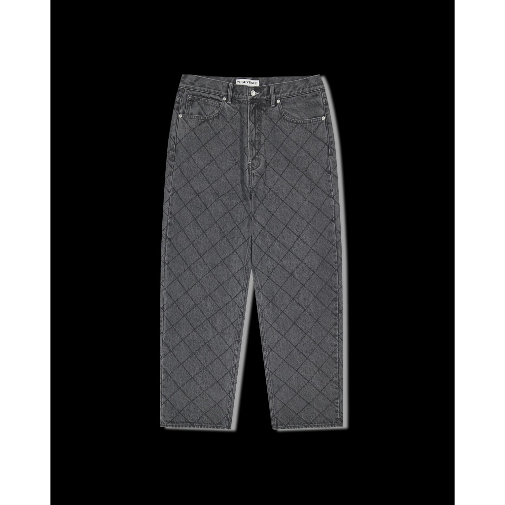 YESEYESEE YS240DPA5P01 Equal Net 5 Pockets Denim Pants BLACK