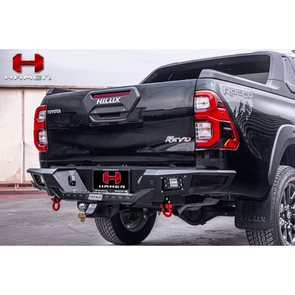 HAMER4x4 NOVA REAR BUMPER FOR TOYOTA HILUX REVO ROCCO 2020 REAR BUMPER กันชนท้าย