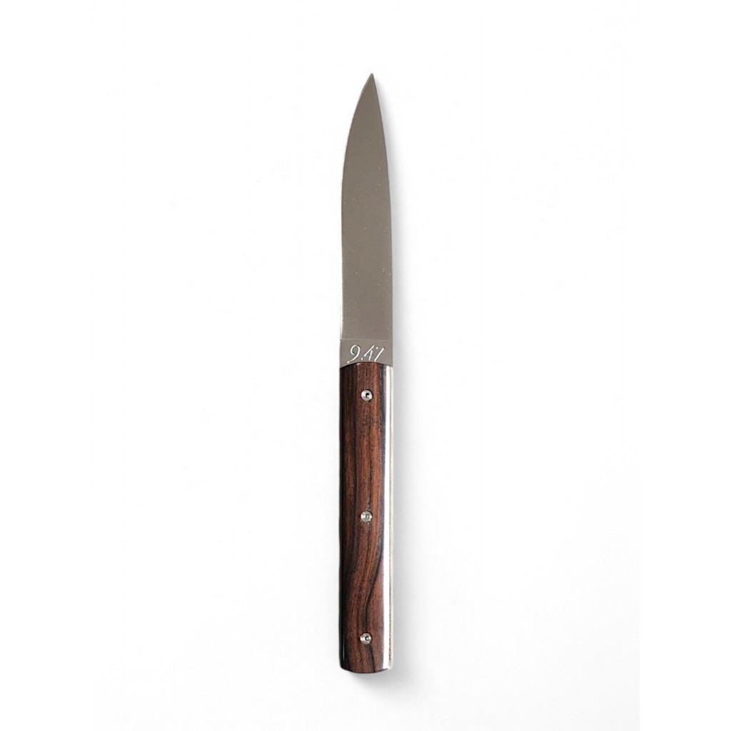 AC086 Perceval Table knife 9.47 Macassar Ebony Handle Steak knife. (มีดสเต็ก)