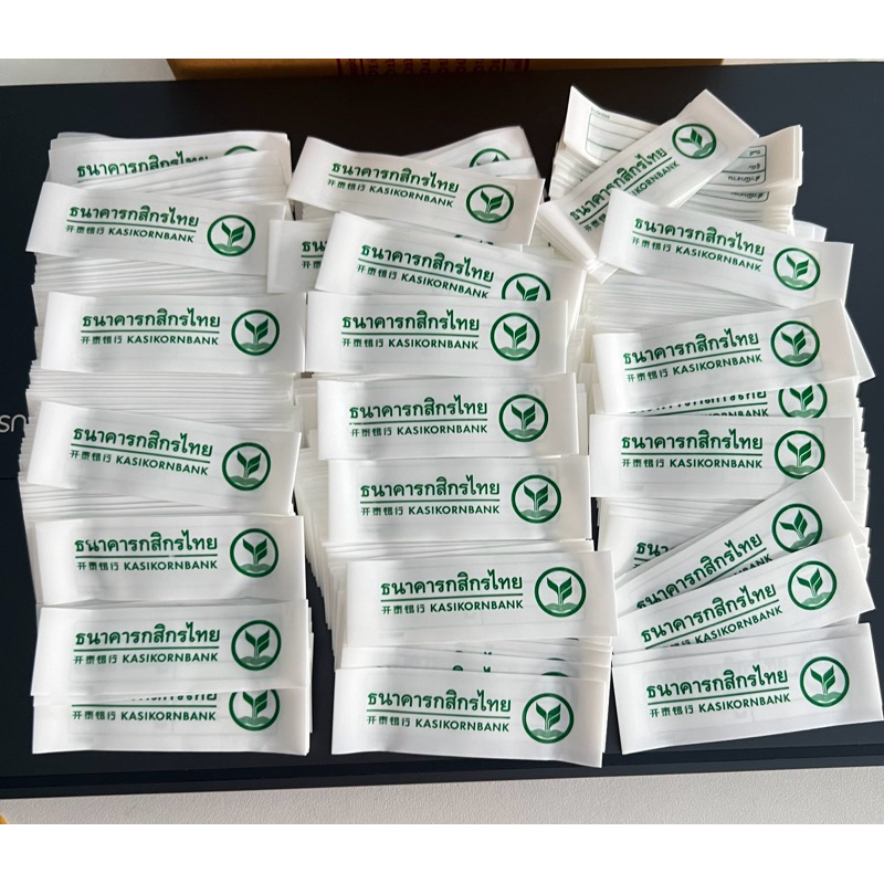 สายรัดแบงค์ สายรัดธนบัตร กสิกรไทย รัดได้ทุกแบงค์ ไม่ระบุชนิดธนบัตรบนสายรัด