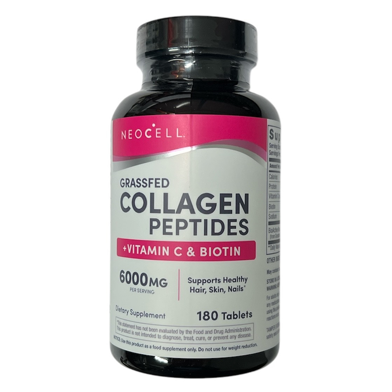 Neocell, Super Collagen Tablets + Vitamin C & Biotin, 180 Tablets