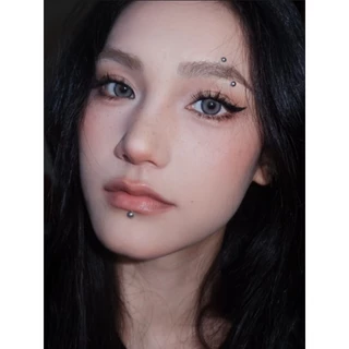 Piercing Jewelry Sticker สติ๊กเกอร์จิว 3D แบบไม่เจาะ หมุดกลม สีเงิน สีทอง ใช้ตกแต่งใบหน้า มีกาวในตัว ติดแน่น
