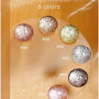 Nail.Girl กาวแพลตตินัมแฟลช 6สี สีเจล UV สีทาเล็บเจล กากเพชรเล็บเจล สีเจล แฟลช DIY เพ้นท์เล็บและตกแต่งขอบเล็บ