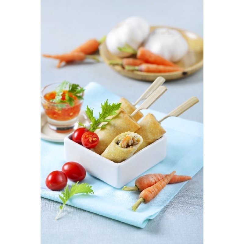 ปอเปี๊ยะผักเจ 400กรัม (20ชิ้น) แช่แข็ง