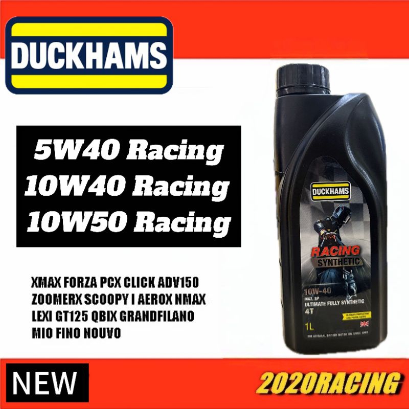 น้ำมันเครื่อง Duckhams 5w40,10w40,10w50 สูตร Racing สังเคราะห์แท้ 100% ของแท้